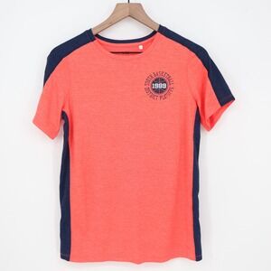 DSG Boys XL 18 Pieced Graphic Movement Tee Cabana Coral Navy Basketball 1989